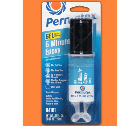 Изображение товара Эпоксидный клей PERMATEX многофункциональный/5мин/ /шприц 25 мл 84101
