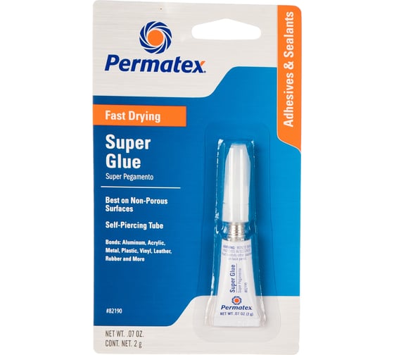 Изображение товара Супер клей PERMATEX СУПЕР ПЕГА 2 гр. 82190