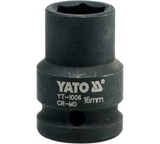 Изображение товара Головка торцевая ударная 6-гранная 16 мм, 1/2"DR YATO YT-1006