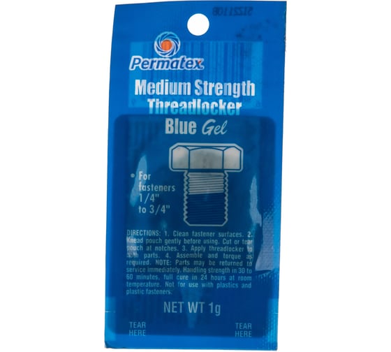 Изображение товара Фиксатор резьбы средней фиксации PERMATEX синий 1г. 09978