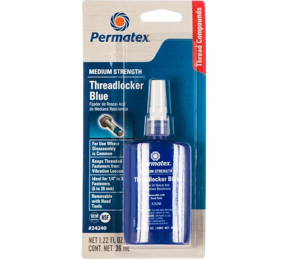 Изображение товара Фиксатор резьбы средней фиксации PERMATEX синий 36мл. 24240