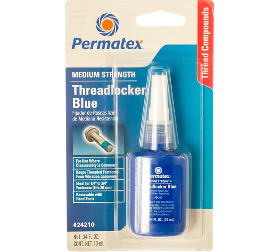Изображение товара Фиксатор резьбы средней фиксации PERMATEX синий 10 мл. 24210