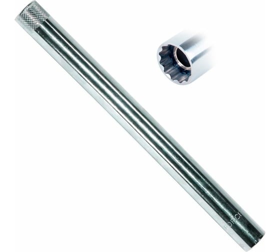 Изображение товара Головка свечная, магнитная, длинная 12-гранная 3/8", 16 мм, 250 мм FORCE 807325016M