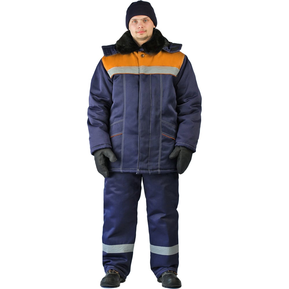Изображение товара Зимний костюм URSUS ВЬЮГА темно-синий/оранжевый КОС801-030; 52-54, 182-188