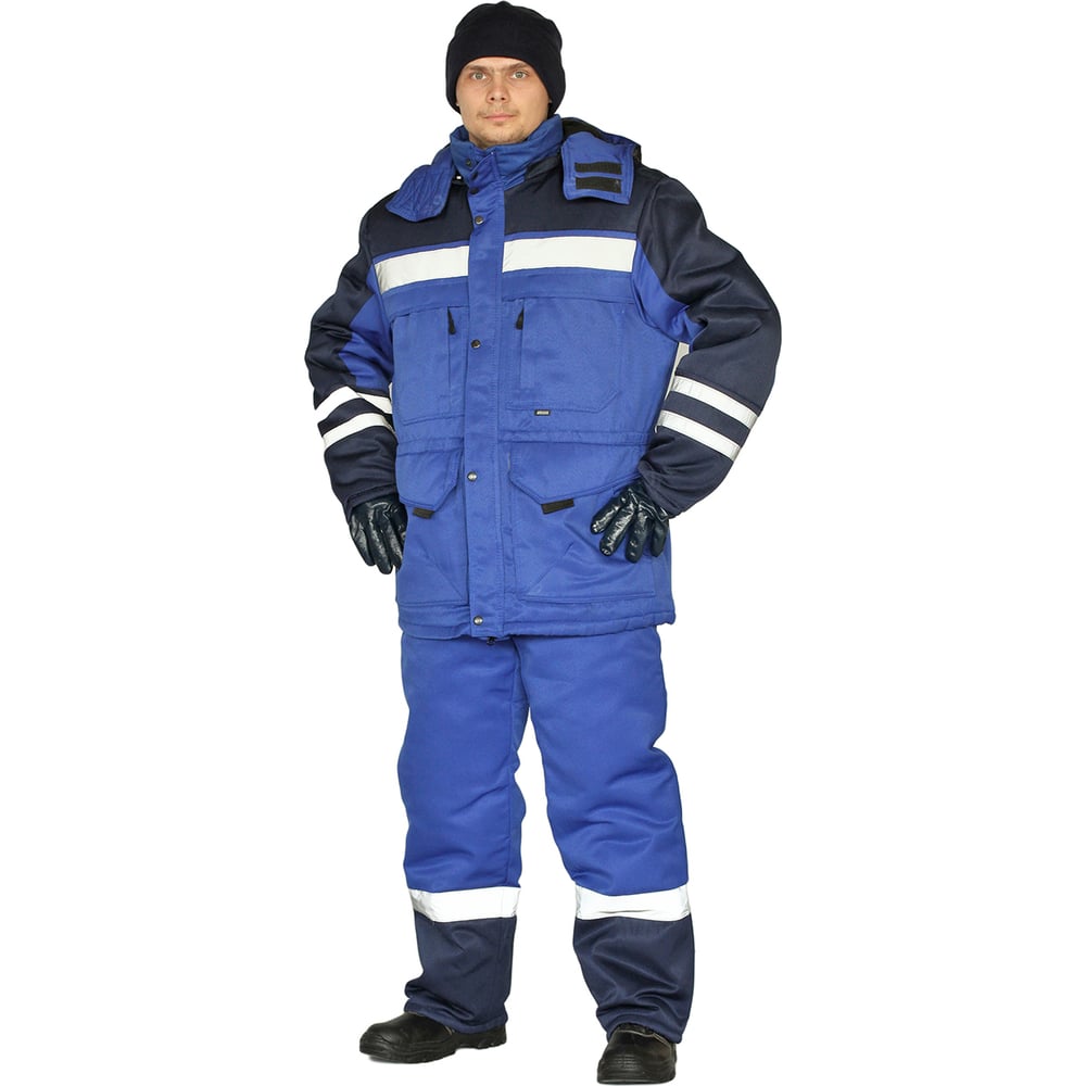 Изображение товара Зимний мужской костюм URSUS КОС631-031 52-54 Васильковый/Темно-синий