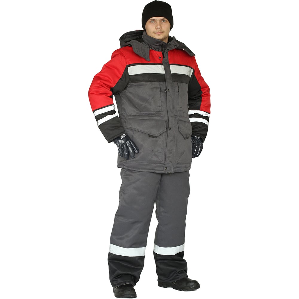 Изображение товара Зимний костюм URSUS ЗИМНИК, темно-серый/черный/красный, 44-46