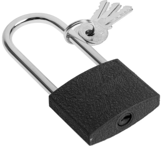 Изображение товара Навесной замок ТУНДРА основание 45 мм, длинная дужка, 3 ключа, подвес 9284053
