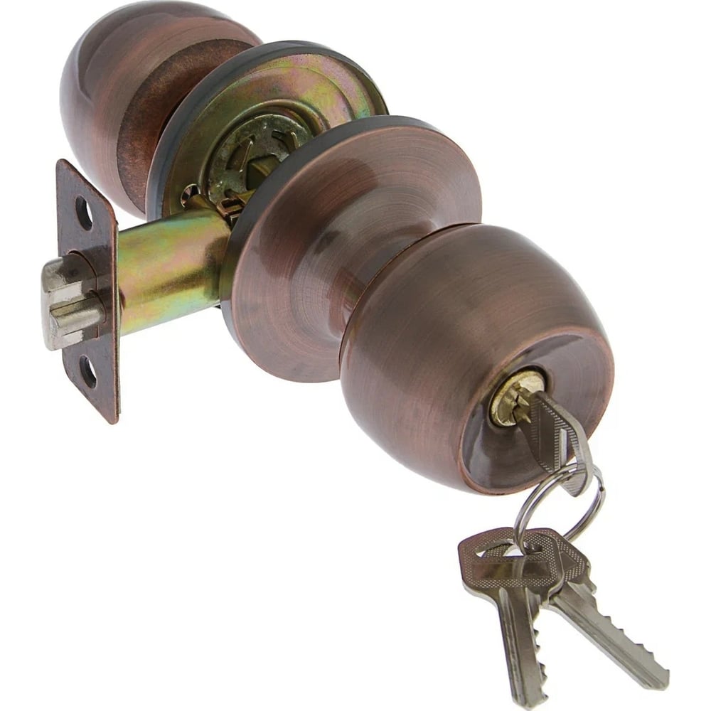 Изображение товара Защелка ТУНДРА 1103 с ключом медь межкомнатная дверь