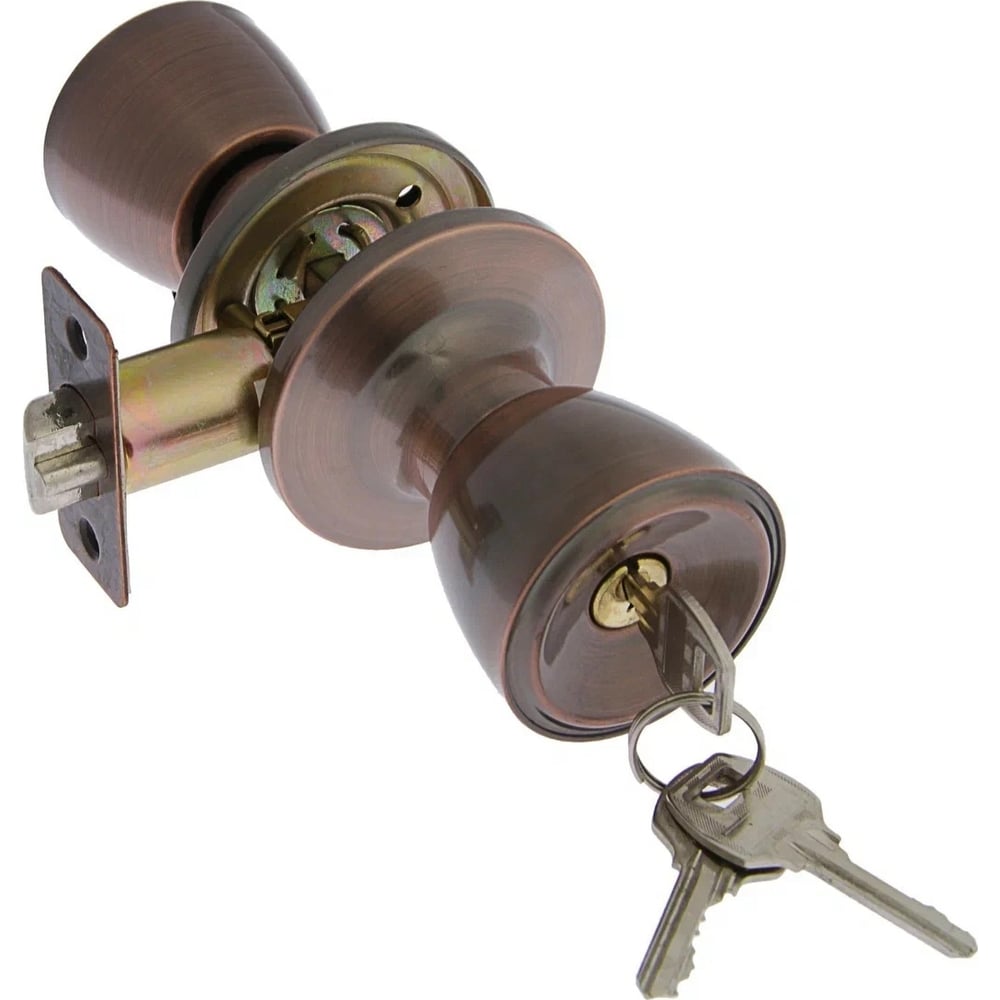 Изображение товара Защелка ТУНДРА 1203 с ключом, медь, для межкомнатных дверей