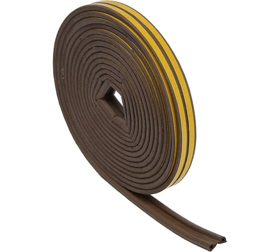 Изображение товара Резиновый уплотнитель ТУНДРА krep, профиль Р, размер 5.5x9 мм, коричневый, в упаковке 10 м 3794733