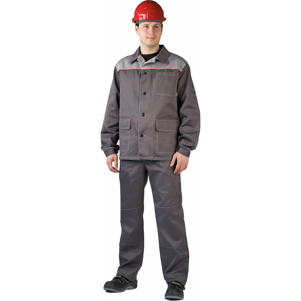 Изображение товара Летний мужской костюм URSUS Дамаск темно-серый со светло-серым 44-46