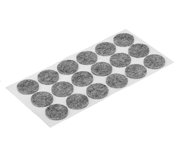 Изображение товара Мебельная накладка ТУНДРА диаметр 25 мм, круглая, серая, 18 шт. 2942294