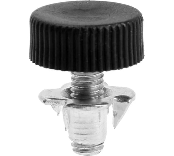 Изображение товара Регулируемая опора ТУНДРА диаметр 20 мм, М6x27 мм, цвет черный, 4 шт. 9103451