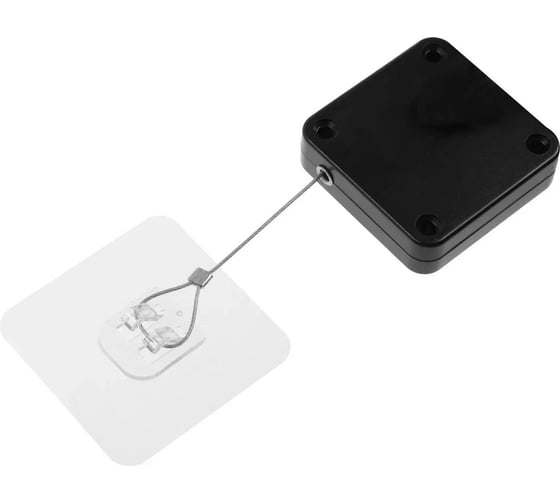 Изображение товара Дверной доводчик ТУНДРА до 20 кг, цвет черный, натяжение 1200 гр, длина троса 100 см 9561438