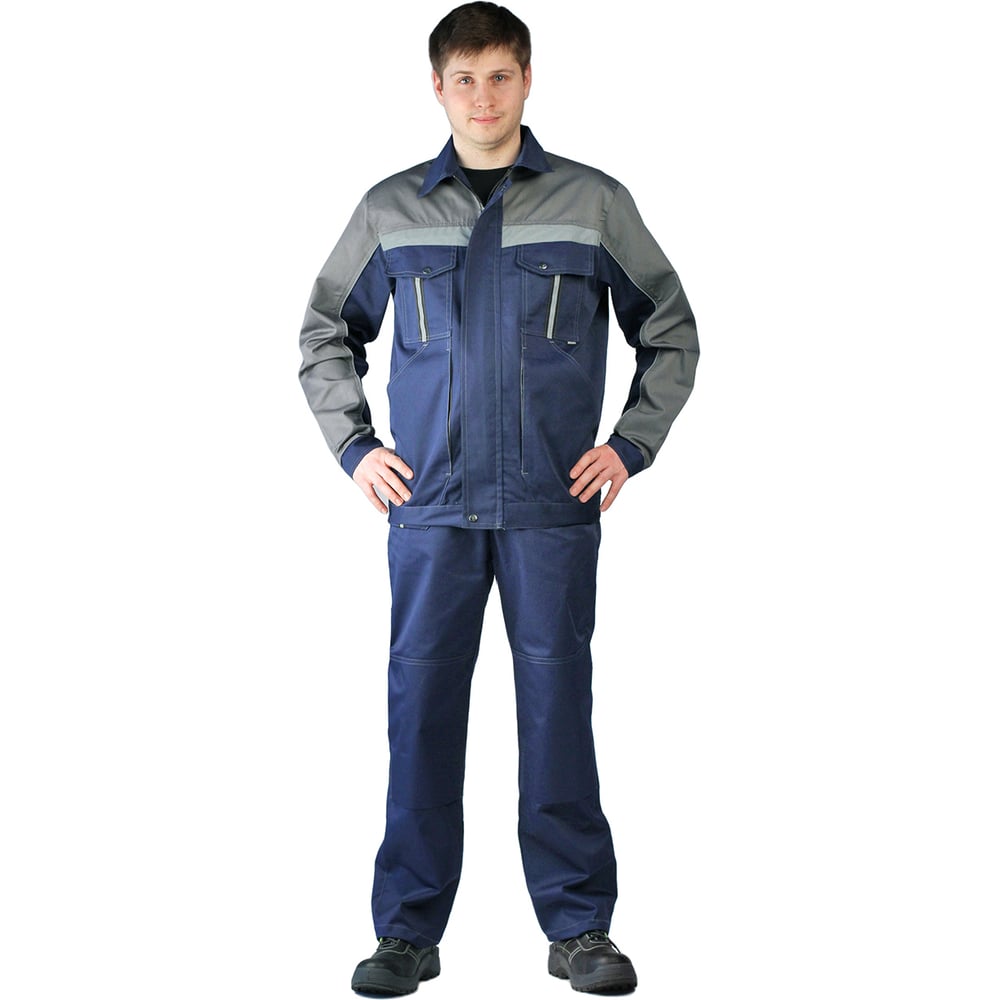 Изображение товара Летний мужской костюм URSUS темно-синий серый КОС451-005 56-58