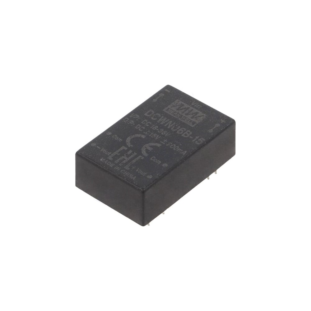 Изображение товара Преобразователь DC-DC Mean Well DCWN06B-15 15V 2 канала миниатюрный стабилизатор