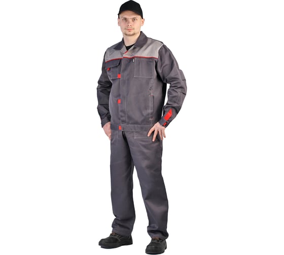 Изображение товара Летний мужской костюм URSUS Фаворит серый/светло-серый КОС105-308; 44-46, 182-188