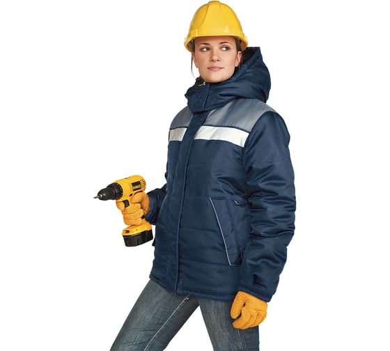 Изображение товара Зимняя женская куртка URSUS ЭРЕБУС темно-синяя/серая КУР604-005; 52-54, 170-176