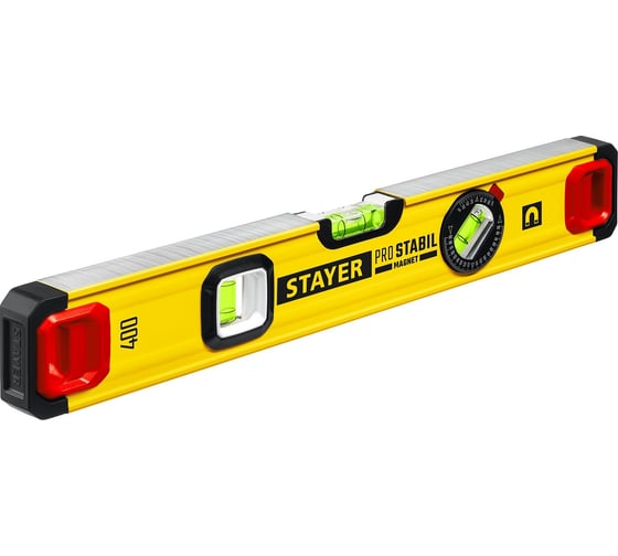 Изображение товара Уровень STAYER Professional магнитный с двумя фрезерованными поверхностями 400 мм 3480-040