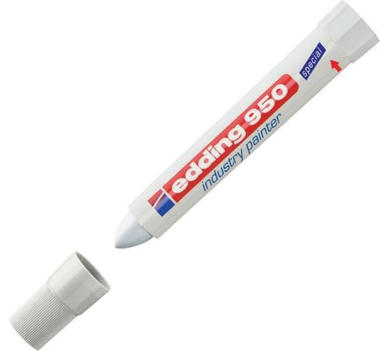 Изображение товара Маркер EDDING промышленный E 950/49 для шероховатых и ржавых поверхностей белый (10 мм) 35726