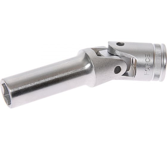 Изображение товара Головка торцевая 1/2", 6 гранная на кардане, 15 мм, 108 мм FORCE 8054510815