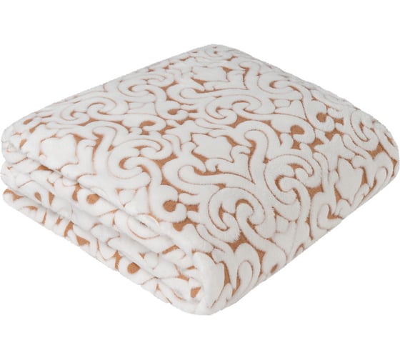 Изображение товара Покрывало Guten Morgen Велсофт, С люрексом, Барокко пыльная роза/золото (150x200 см) ПКЛ-БРроза/зол-150-200