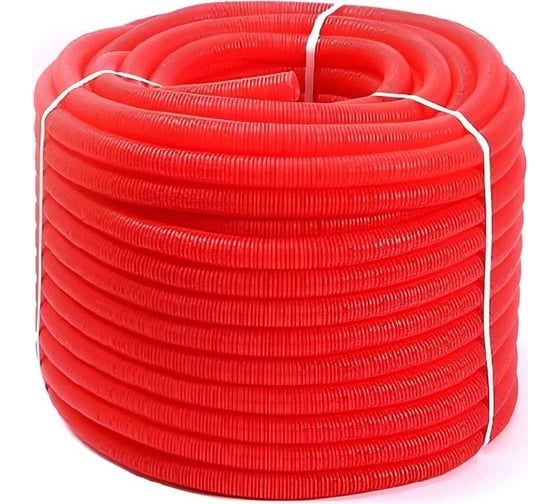 Изображение товара Защитный гофрированный кожух Электропласт Пешель 32 мм, красный, 30 м 32R30PP