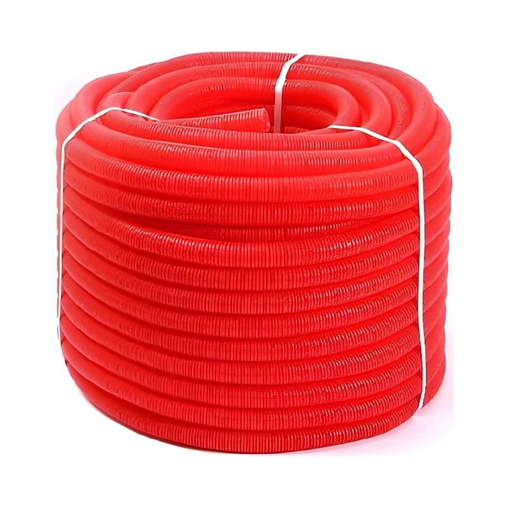 Изображение товара Гофрированный защитный кожух Электропласт Пешель 22 мм 30 м, красный