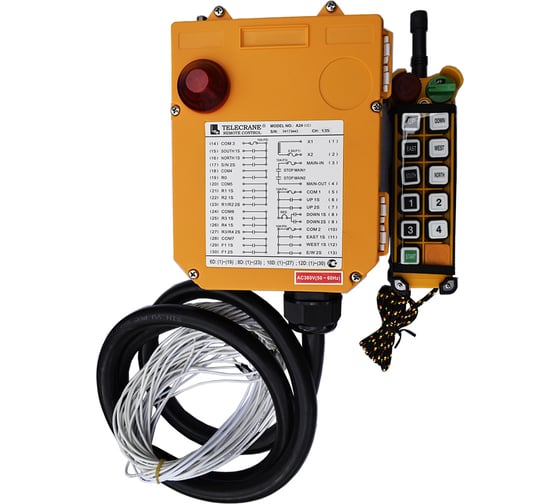 Изображение товара Радиоуправление TELECRANE А24-10D (пульт 10 кн., 2 ск.+ приемник, питание 220/380 В) 00010455