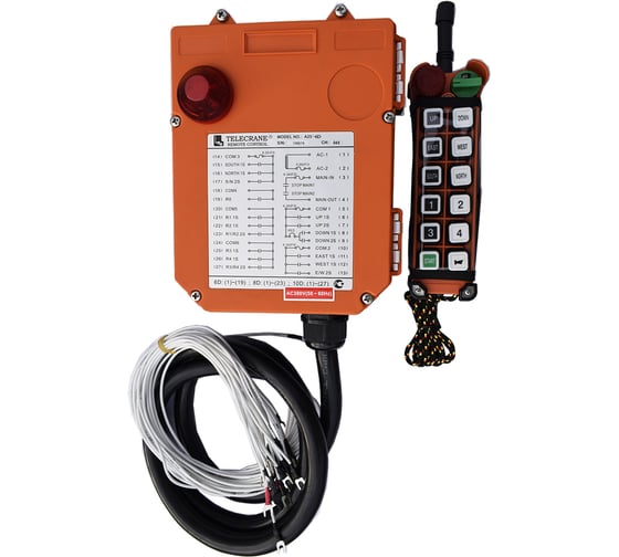 Изображение товара Радиоуправление TELECRANE А25-10D (пульт 10 кн., 2 ск. + приемник, питание 220/380 В) 00005045