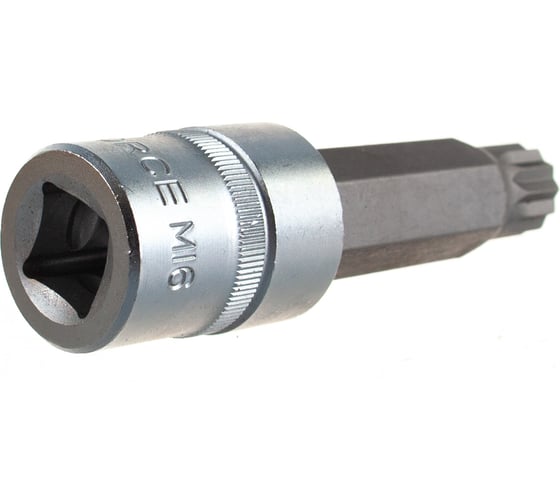 Изображение товара Головка-бита Spline с отверстием М16, 1/2", 100 мм FORCE 34810016T