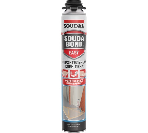 Изображение товара Полиуретановый клей в аэрозоле SOUDAL Easy Soudabond Gun 0.75 л 121618