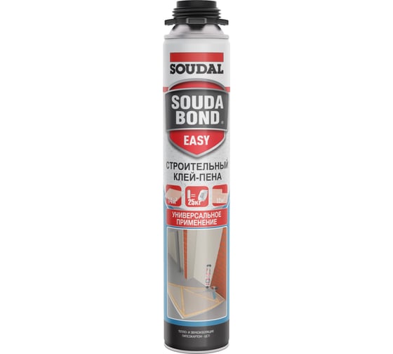 Изображение товара Полиуретановый клей в аэрозоле SOUDAL Easy Soudabond Gun 0.75 л 121618