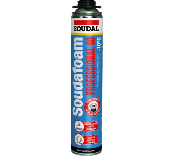 Изображение товара Зимняя пистолетная пена SOUDAL Соудафоам Профессионал 60 750 мл 115002