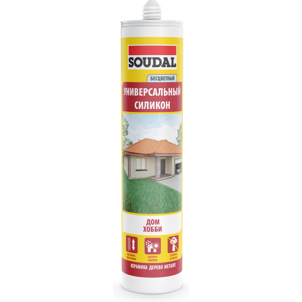 Изображение товара Универсальный силикон SOUDAL бесцветный 105905