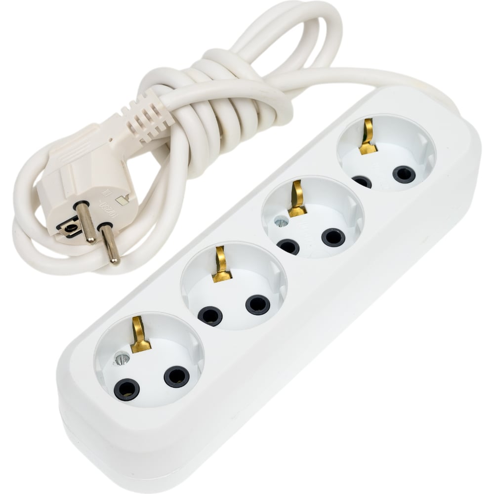 Изображение товара Удлинитель сетевой ПЕРЕСВЕТ+ 4 гнезда, 2м, заземление, IP20