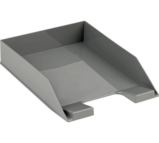 Изображение товара Лоток для бумаг Стамм горизонтальный фаворит, серый ЛТГ-30500