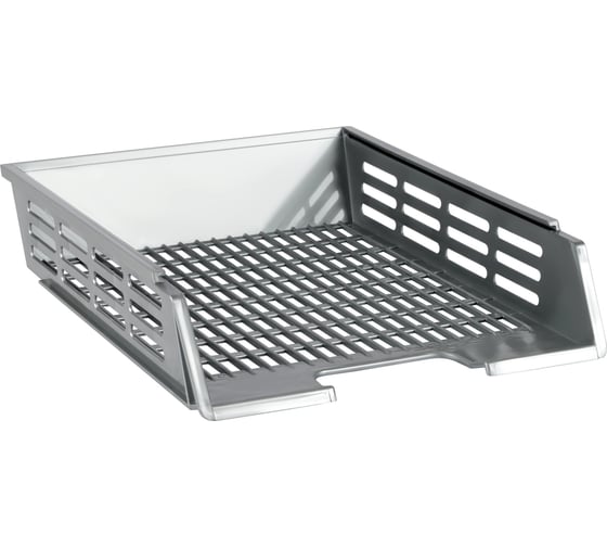 Изображение товара Лоток для бумаг Стамм горизонтальный xxl, серый ЛТГ-30571