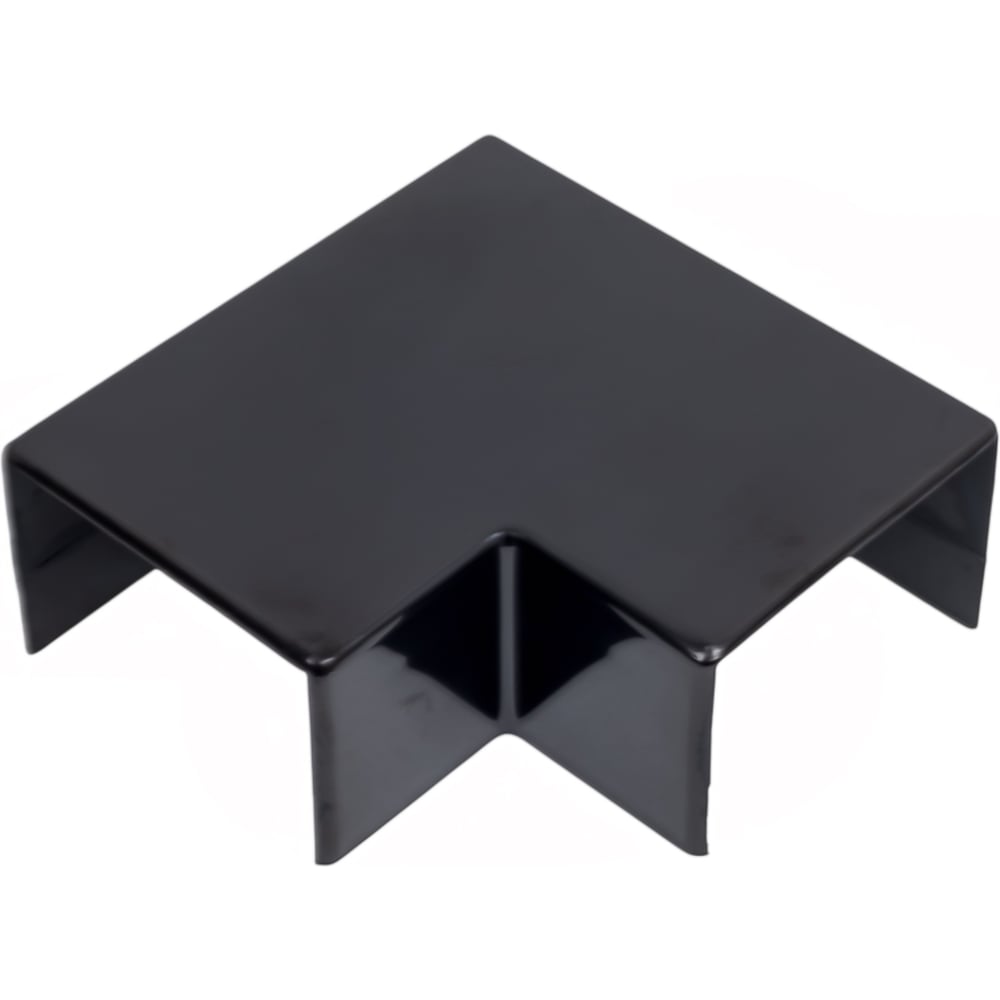 Изображение товара Поворот на 90 градусов для кабель-каналов РКК Рувинил 60x40 черный 10 шт