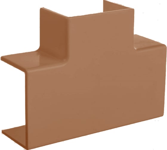 Изображение товара Накладной тройник 90 градусов для РКК 40x16 Рувинил коричневый 20 шт ТРН-40х16-К