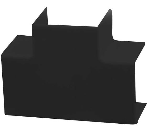 Изображение товара Накладной тройник 90 градусов для РКК 25x16 Рувинил черный уп 20 шт ТРН-25х16-Ч