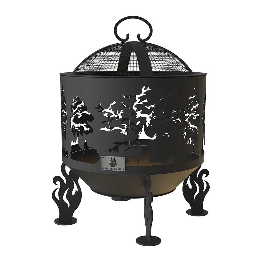 Изображение товара Костровая чаша FIRE-HOUSE с крышкой и искрогасителем 60 см