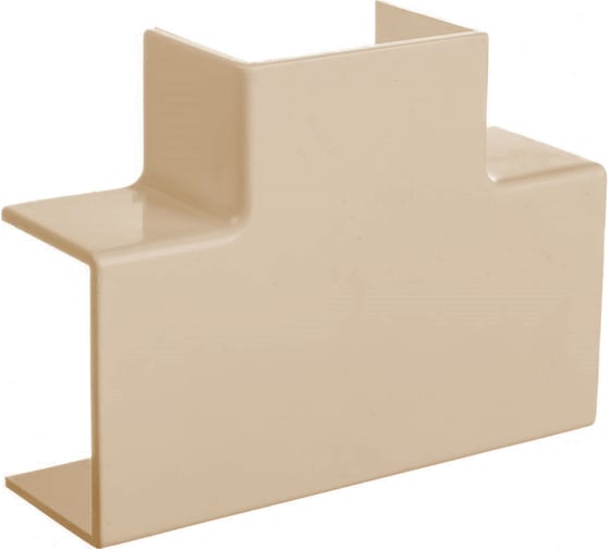 Изображение товара Накладной тройник 90 градусов для РКК 15x10 Рувинил бежевый уп 20 шт ТРН-15х10-27М