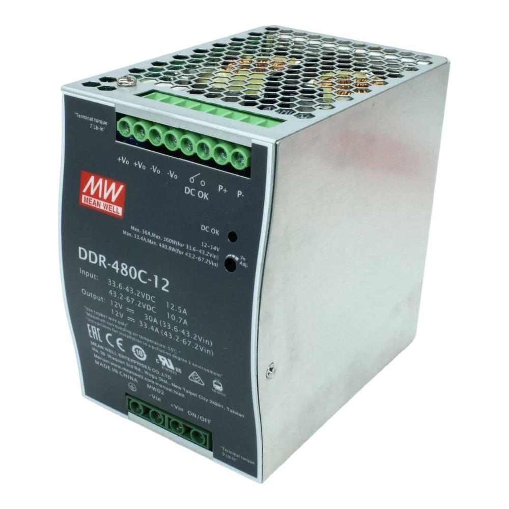 Изображение товара Преобразователь Mean Well DDR-480C-12 12 В линейный конвертер напряжения 0.4 кВт