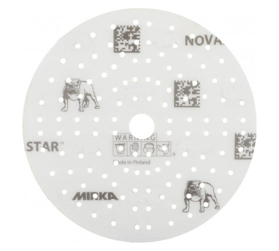Изображение товара Диск шлифовальный на плёночной основе NOVASTAR (150 мм, 121 отверстие, Р120, 100 шт.) MIRKA FG6CH09912
