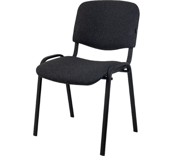 Изображение товара Стул офисный серая ткань, черные ножки Gigant GCH-08 (BL)