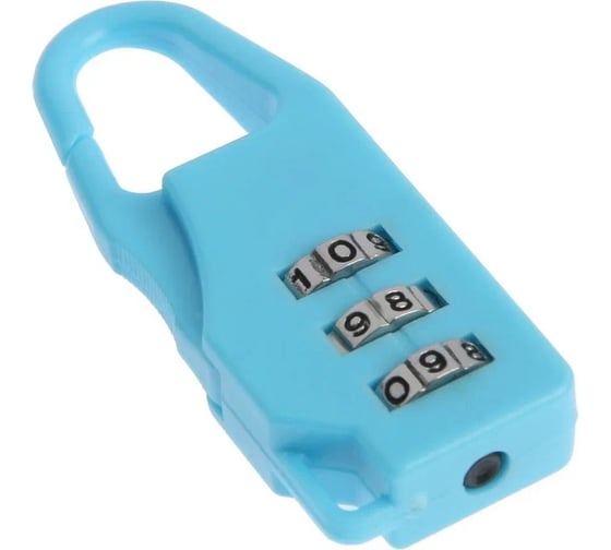 Изображение товара Навесной кодовый замок ТУНДРА ZK022 цвет голубой 6969735