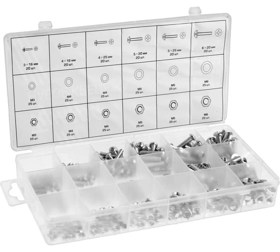 Изображение товара Набор винтов, гаек, шайб ТУНДРА krep 420 предметов 2919814
