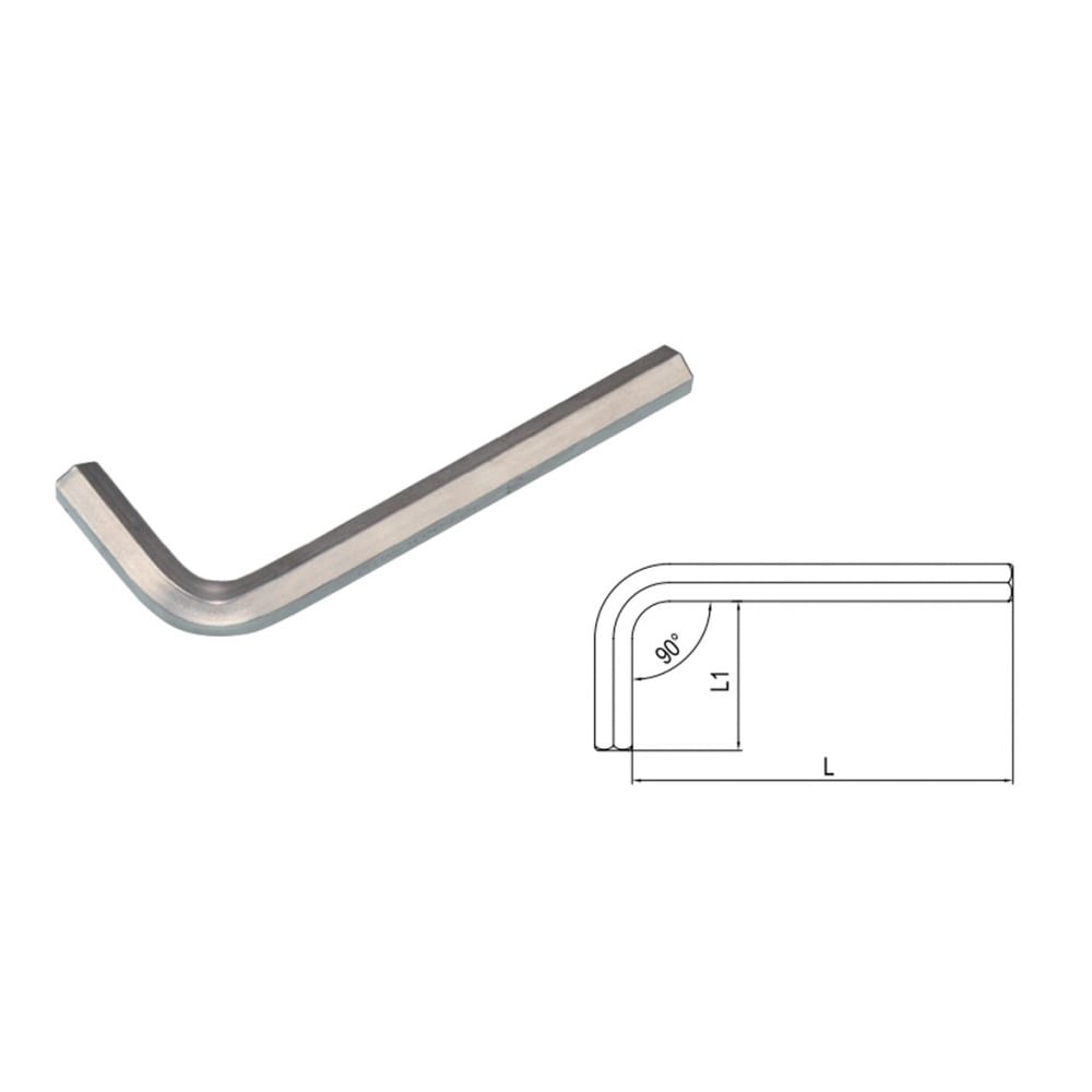 Г-образный шестигранный ключ IZELTAS баллонный ключ сервис ключ 77771 с длинной ручкой г образный кованый 17 x 375 мм