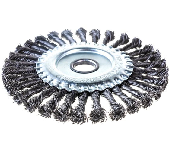Изображение товара Щетка плоская (175х22.2 мм; витая; сталь 0.5 мм) для УШМ Elitech 1820.073600